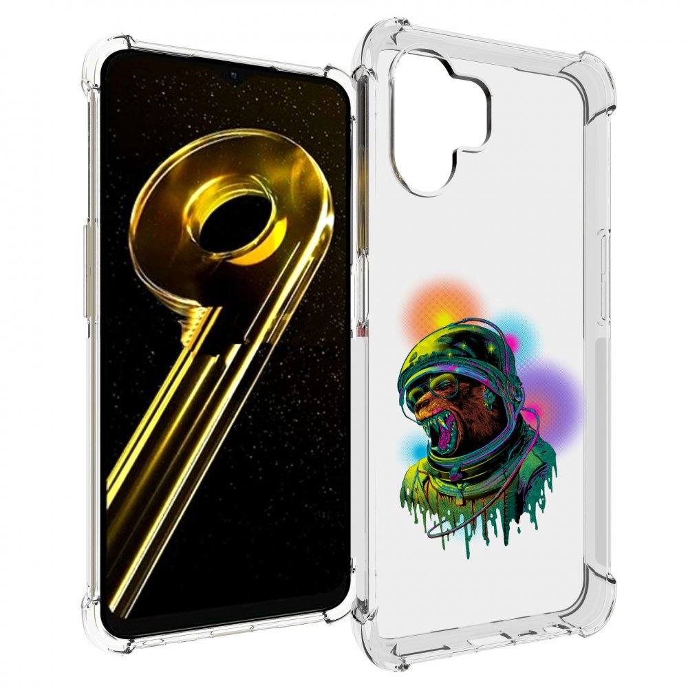 

Чехол бампер MyPads медведь космонавт для Realme 10 5G противоуд..., Прозрачный, Tocco