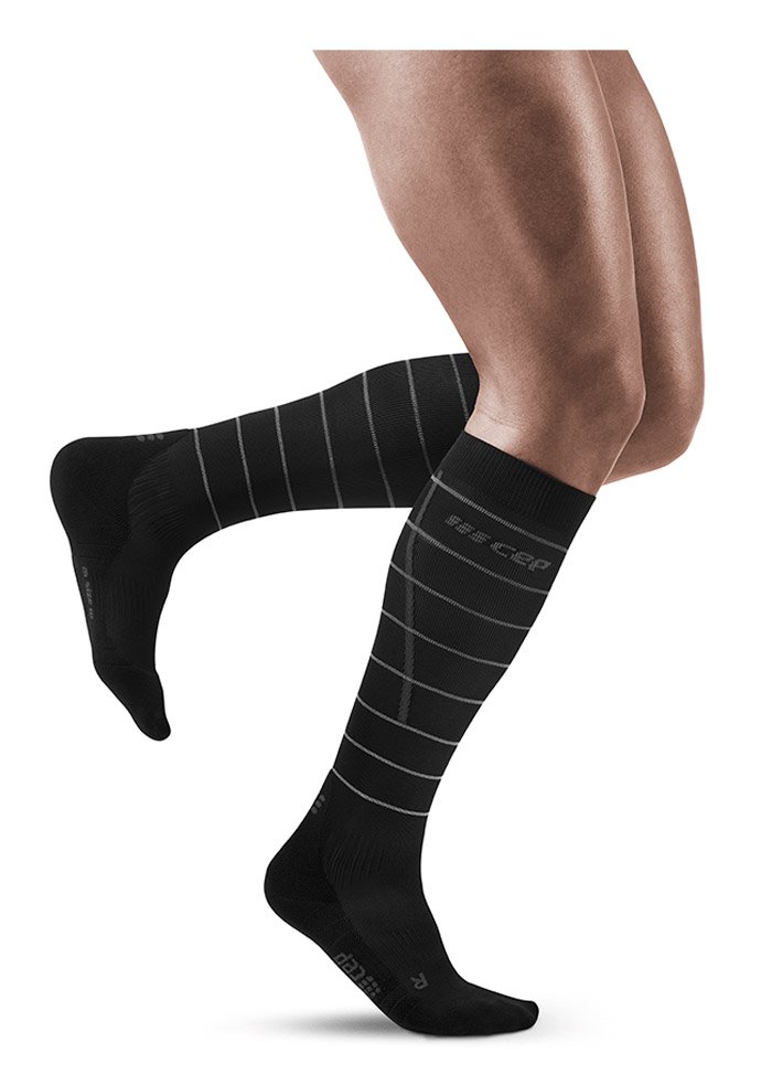 Гетры мужские CEP Reflection Compression Knee Socks C123R черные 42-44 RU 5999₽