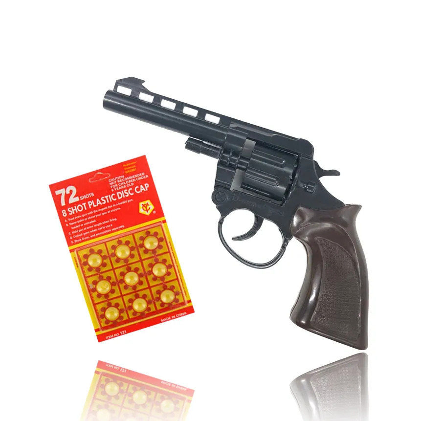 Пистолет игрушечный-пугач wellywell револьвер большой пластиковый на пистонах + патроны