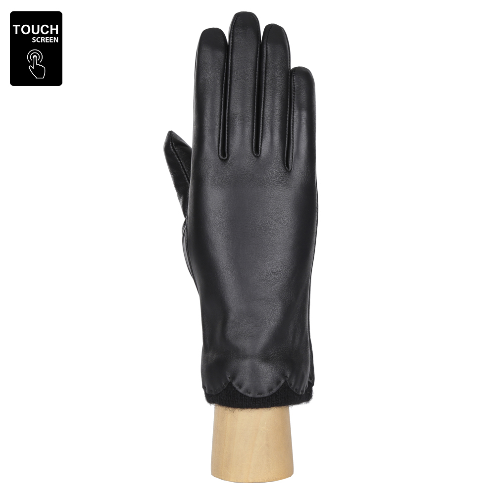 фото Перчатки женские fabretti s1.37-1 black черные, р.7.5