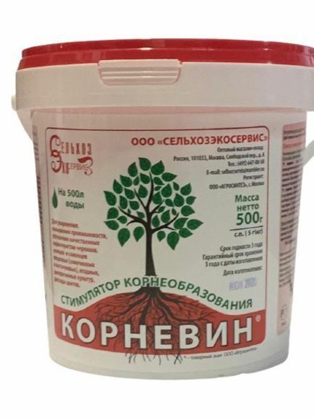 

Стимулятор корнеобразования Корневин для саженцев луковиц черенков 500 г