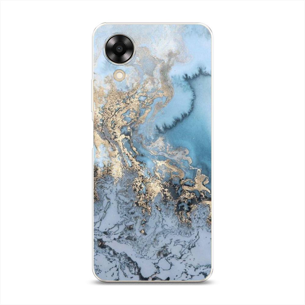 

Чехол Awog на Oppo A17K "Морозная лавина синяя", Серебристый, 2512850-3