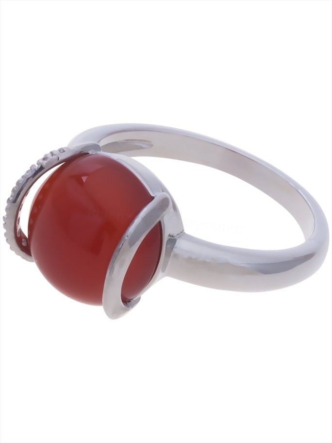 

Кольцо из бижутерного сплава р. 20 Lotus Jewelry RH3041R-03red-agate, агат/циркон, RH3041R-03red-agate