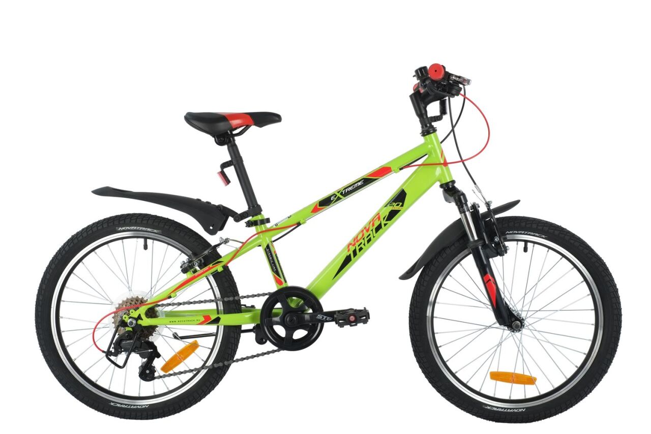 

Novatrack Детский велосипед Novatrack Extreme 20" (2021), зеленый, Extreme 20"