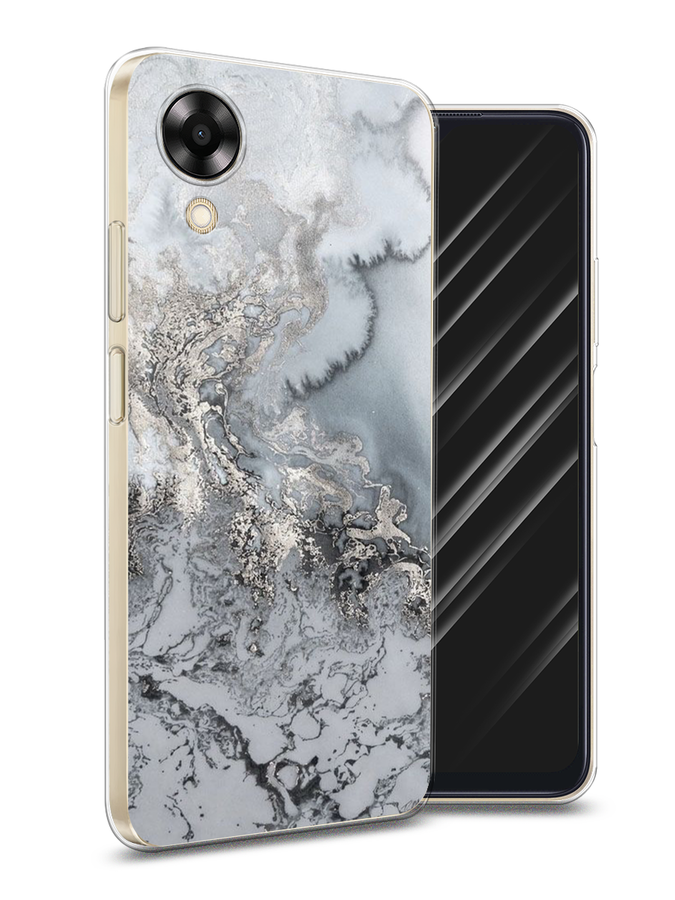 

Чехол Awog на Oppo A17K "Морозная лавина серая", Серый;серебристый, 2512850-3