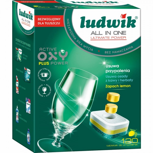 

Таблетки для посудомоечной машины Ludwik all in one ultimate power, 120 шт.