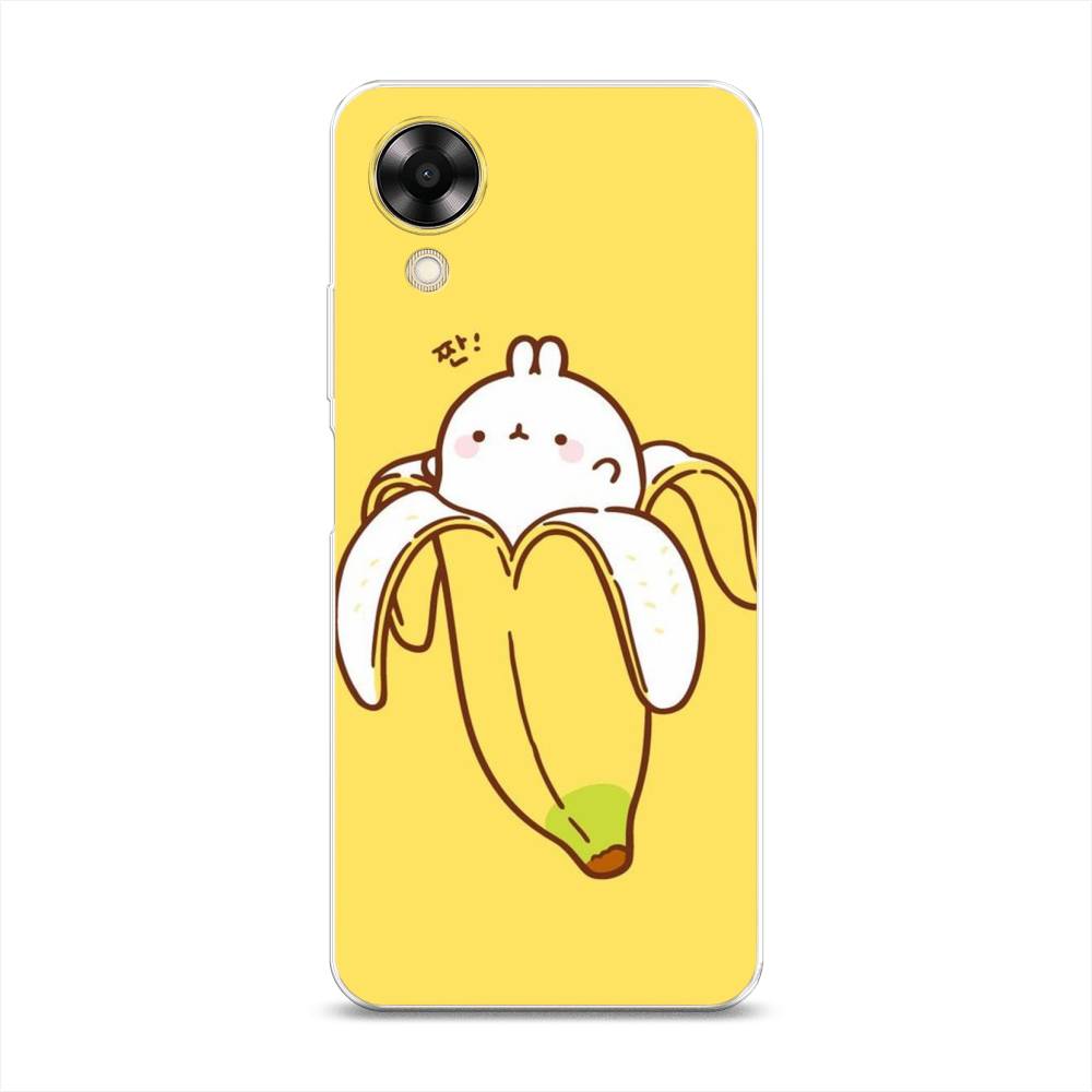 

Чехол Awog на Oppo A17K "Зайчик-бананчик", Желтый;белый, 2512850-2