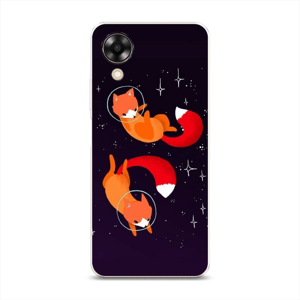 

Чехол Awog на Oppo A17K "Лисы космонавты", Оранжевый, 2512850-4