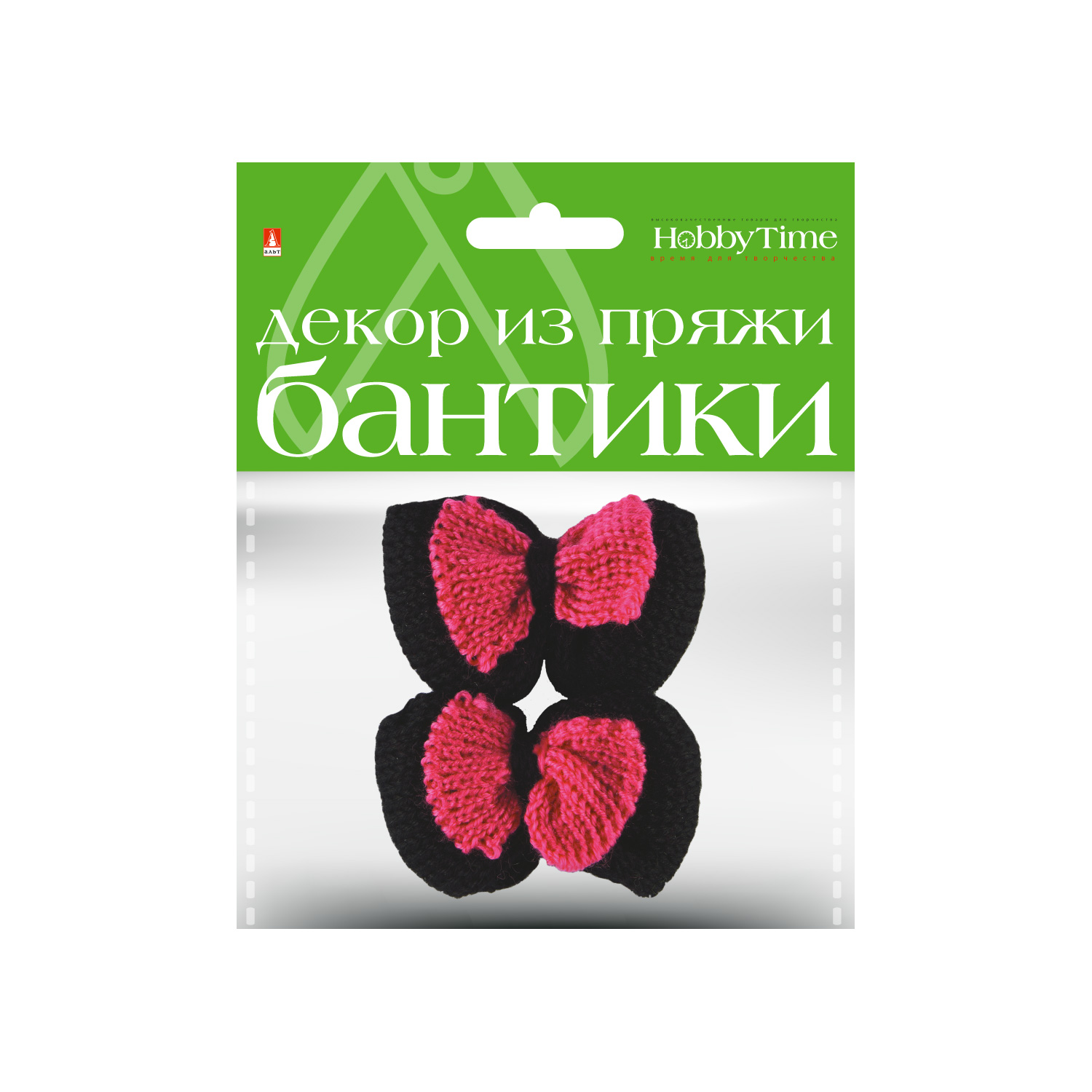 Декор из пряжи. БАНТИКИ. 2 ЦВЕТА. НАБОР №8, Арт. 2-257/08