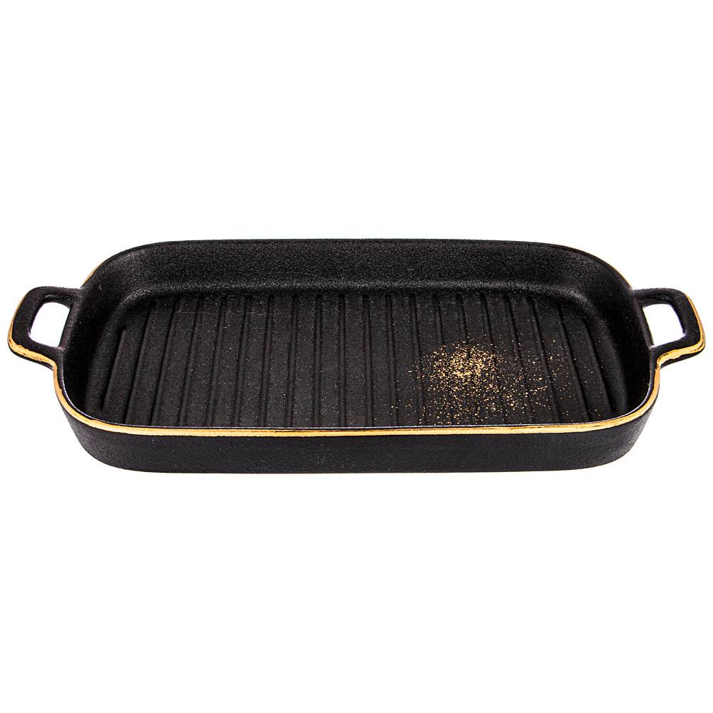 

Набор из 6 штук Блюдо с ручками Bronco Midnight gold 28х14.5х3см, фарфор (42-367_6), Черный