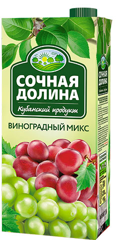 

Напиток Сочная Долина Виноградный микс яблоко-виноград-черноплодная рябина 950мл