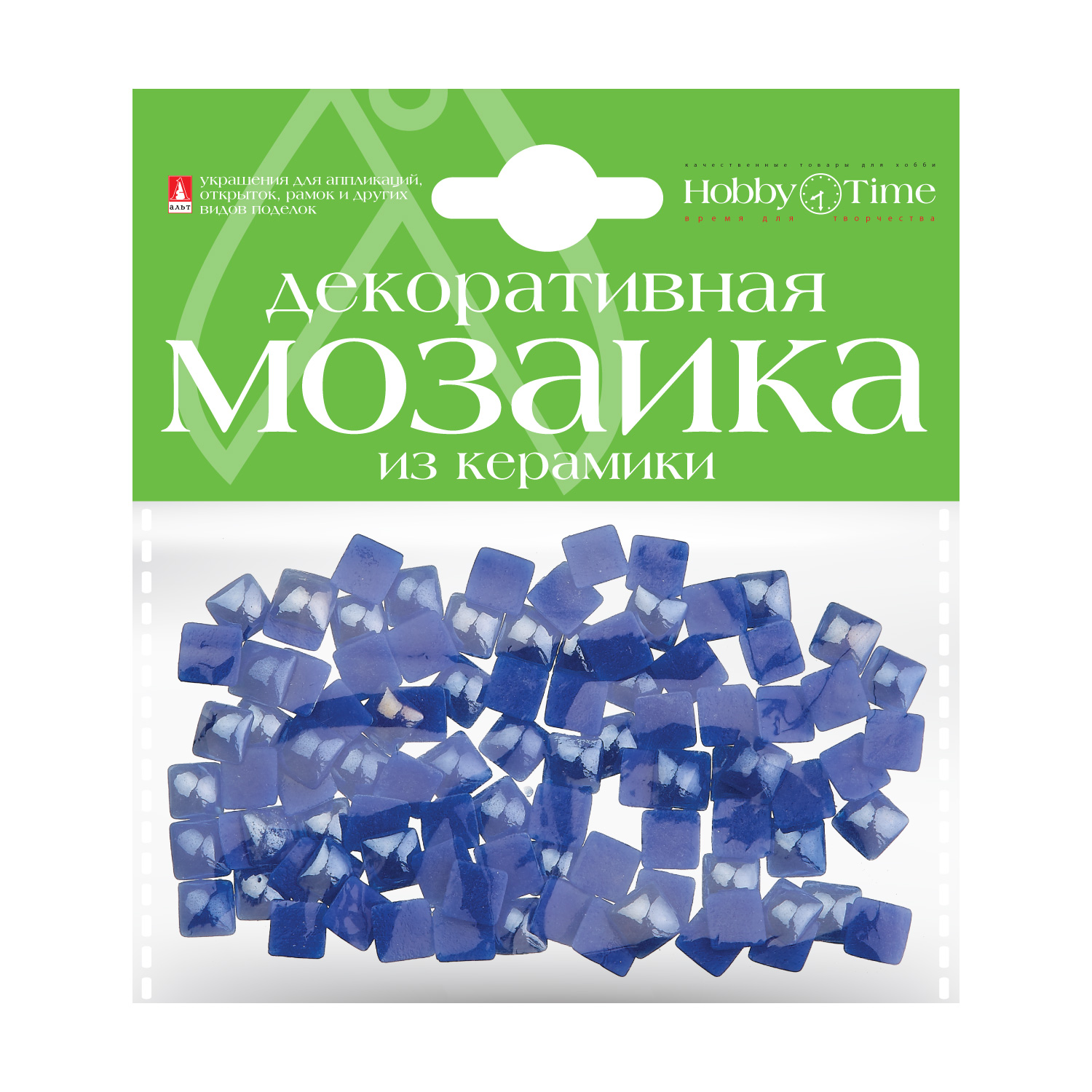 фото Мозаика декоративная из керамики 8х8 мм,100 шт., синий hobbytime