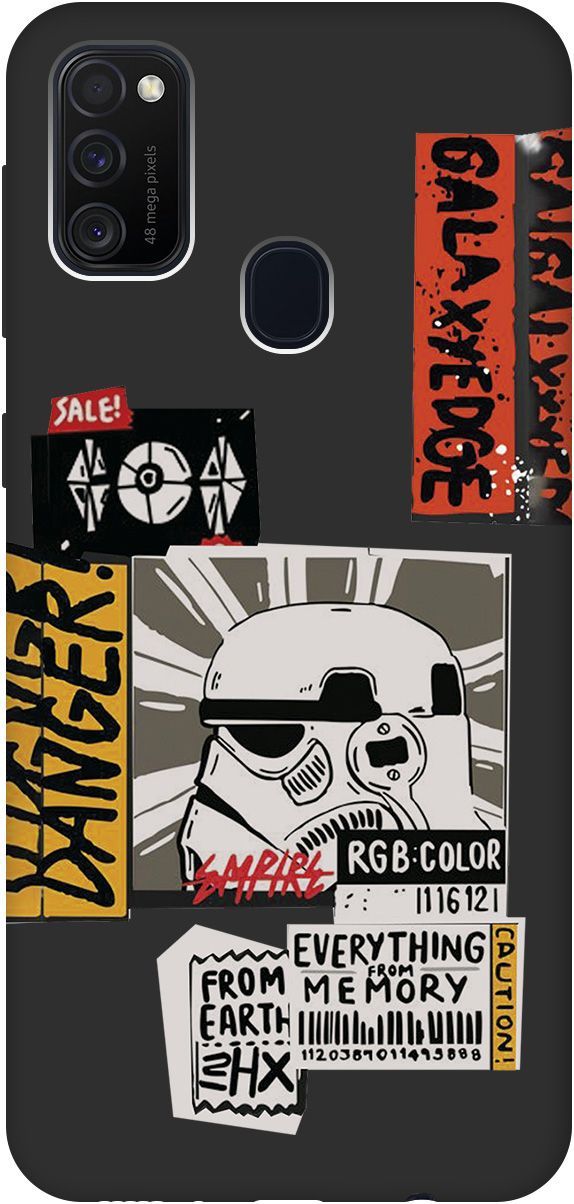 

Чехол на Samsung Galaxy M21/M30s с принтом "Stormtrooper Stickers" черный, Черный;белый, 8431