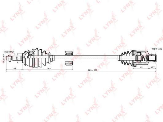 

Привод в сборе правый Renault Logan I/Sandero/Stepway I 04>13 Lynx CD6306