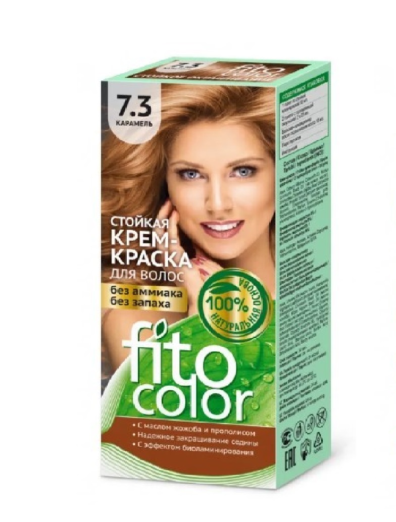 Стойкая крем-краска для волос FitoColor тон Карамель 115мл 3 шт крем краска для волос rowena soft silk стойкая тон 7 3 карамель