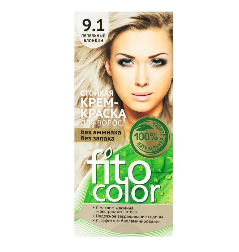 Стойкая крем-краска для волос Fitocolor тон Пепельный блондин, 115мл х 3 шт. роспись по гипсу горшочек ромашки краска 6 цв по 2 5 мл кисть
