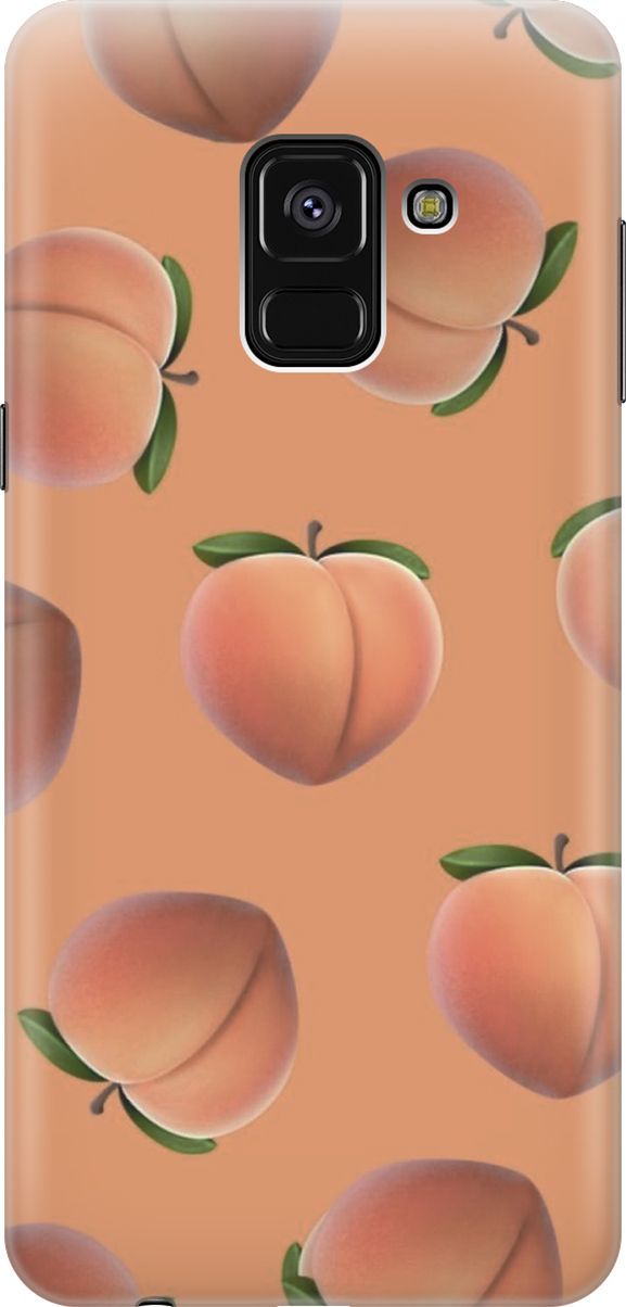 

Чехол на Samsung Galaxy A8+ (2018) с принтом "Падающие персики", Красный;оранжевый, 7223