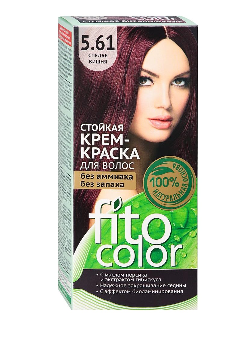 Стойкая крем-краска для волос Fitocolor тон Спелая вишня, 115мл х 3 шт. lux color бальзам оттеночный для волос тон 14 спелая вишня 100 мл
