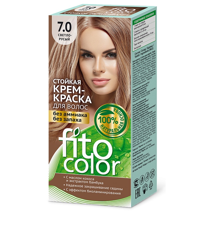 

Стойкая крем-краска для волос FitoColor тон Светло-русый 115мл 3 шт