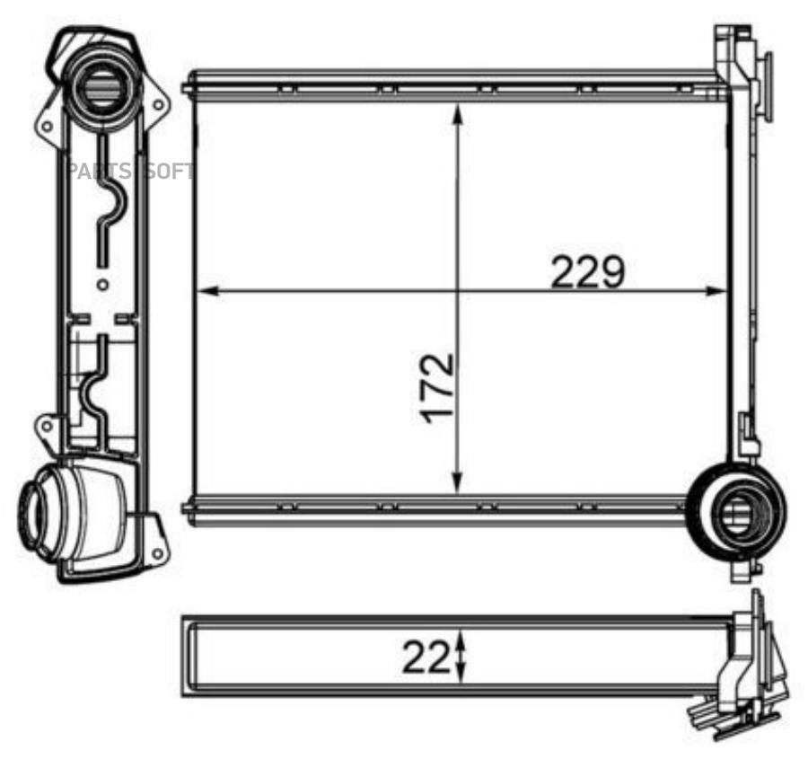 

MAHLE AH264000S Теплообменник салона CITROEN C4 10- () 1шт