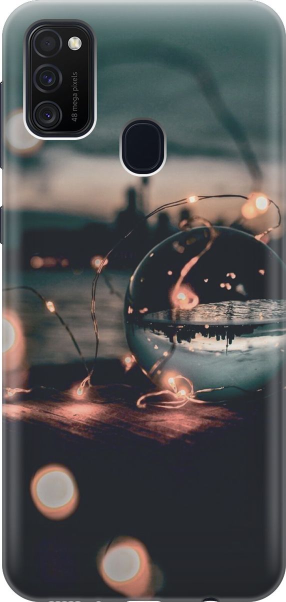 

Силиконовый чехол на Samsung Galaxy M21/M30s с принтом "Вечер, отдых", Бежевый;черный, 4664