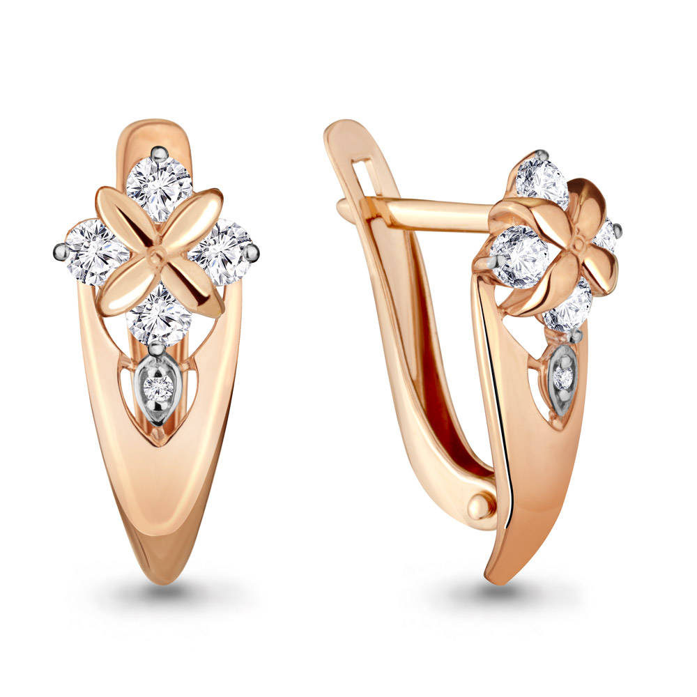 

Серьги из серебра с фианитом Aquamarine 46631А_925_з, 46631А_925_з