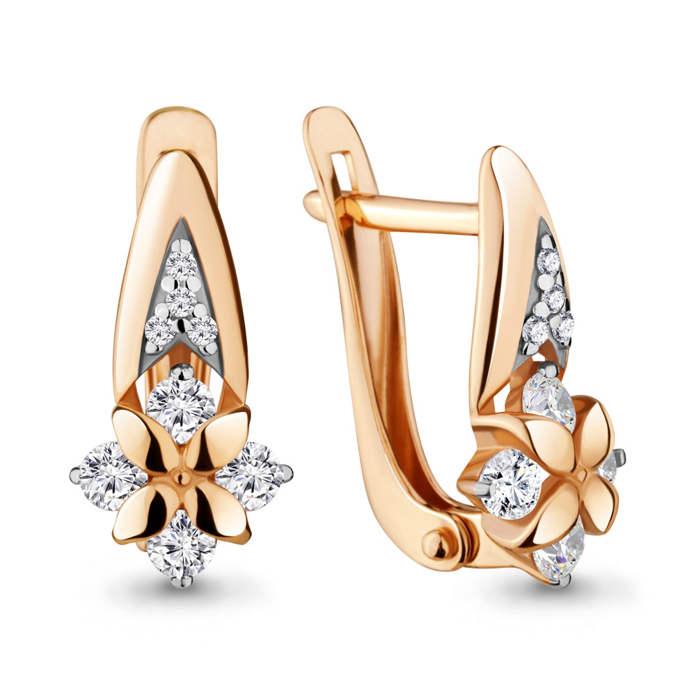 

Серьги из серебра с фианитом Aquamarine 46632А_925_з, 46632А_925_з