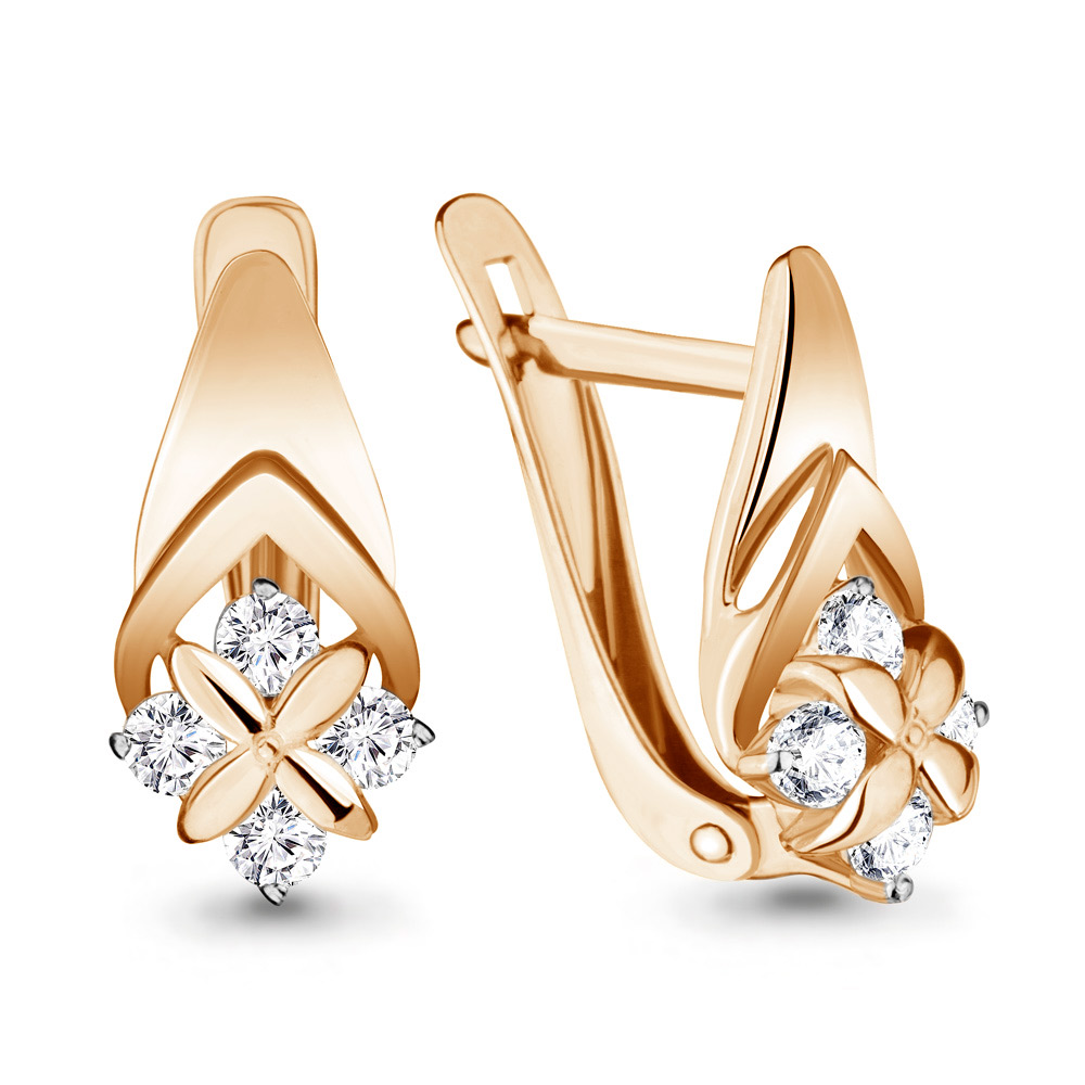 

Серьги из серебра с фианитом Aquamarine 46633А_925_з, 46633А_925_з