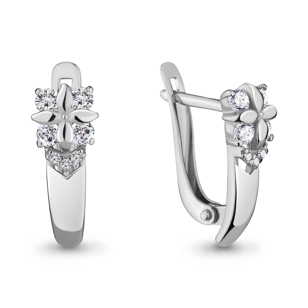 

Серьги из серебра с фианитом Aquamarine 46634А_925_р, 46634А_925_р