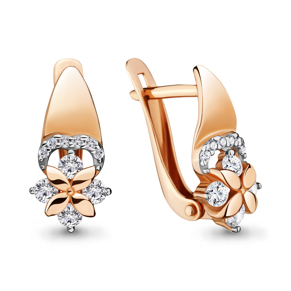 

Серьги из серебра с фианитом Aquamarine 46639А_925_з, 46639А_925_з