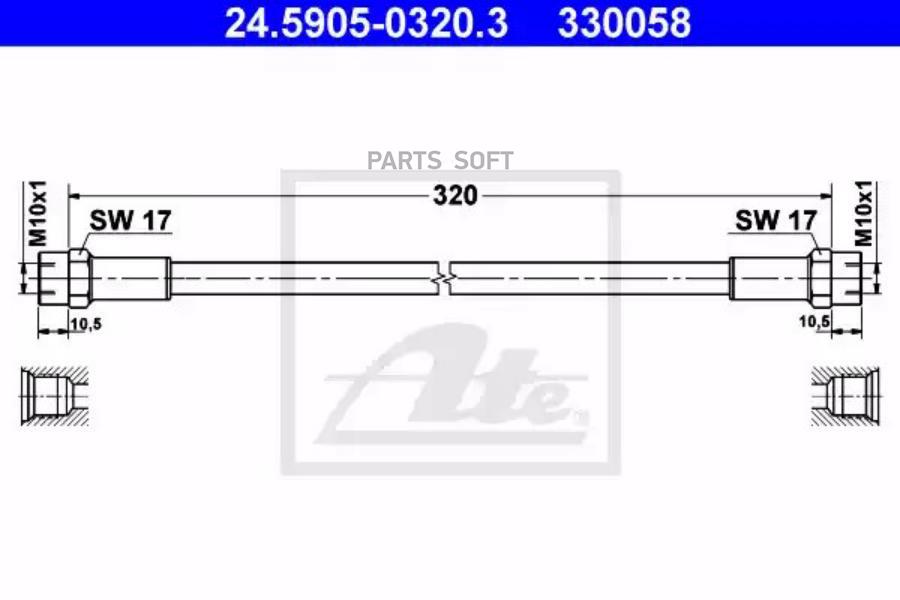 

ATE Шланг тормозной ATE 24590503203