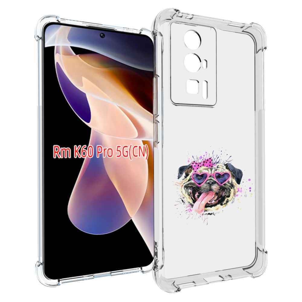 

Чехол MyPads Веселая собака для Xiaomi Redmi K60 Pro, Прозрачный, Tocco
