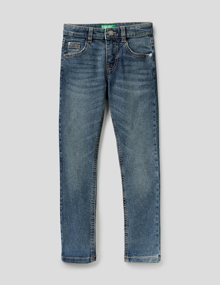 

Джинсы для мальчиков Benetton цв. голубой р.140, 21A_4DUR57OV0