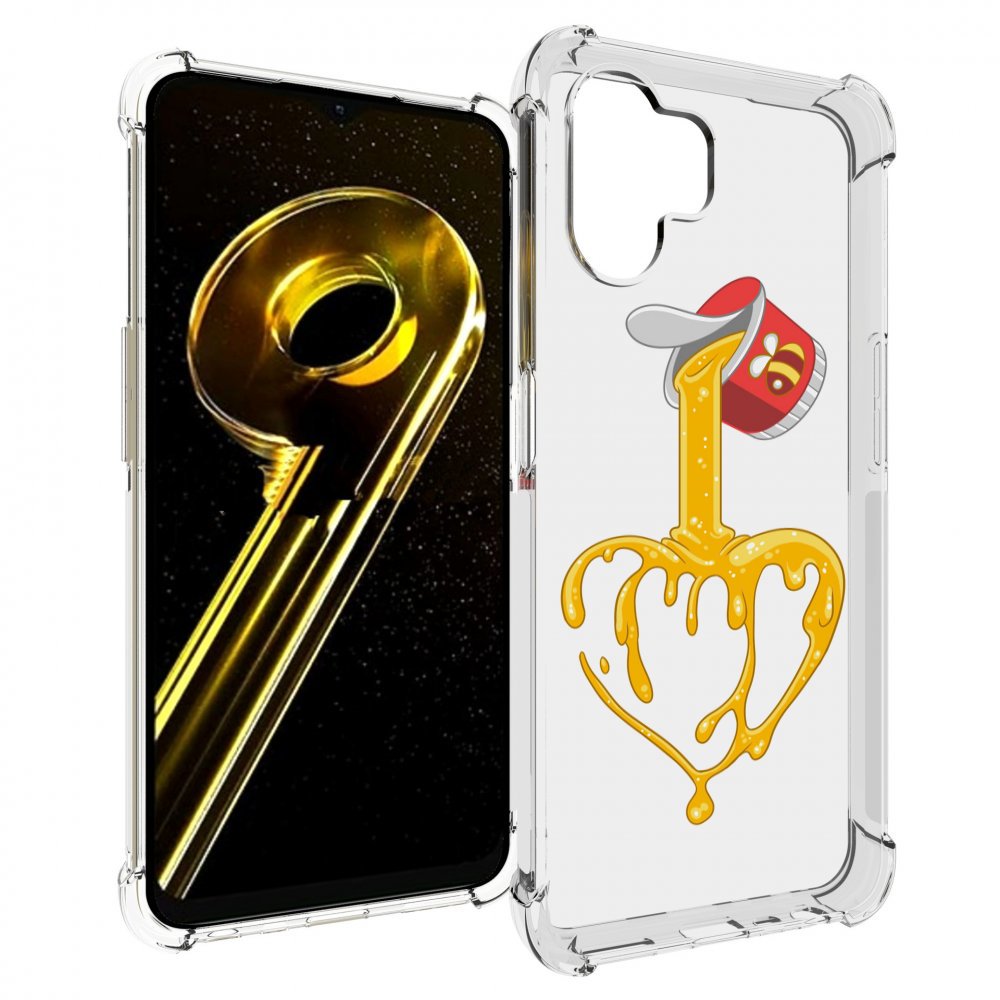 

Чехол бампер MyPads медовое сердце для Realme 10 5G противоударный, Прозрачный, Tocco