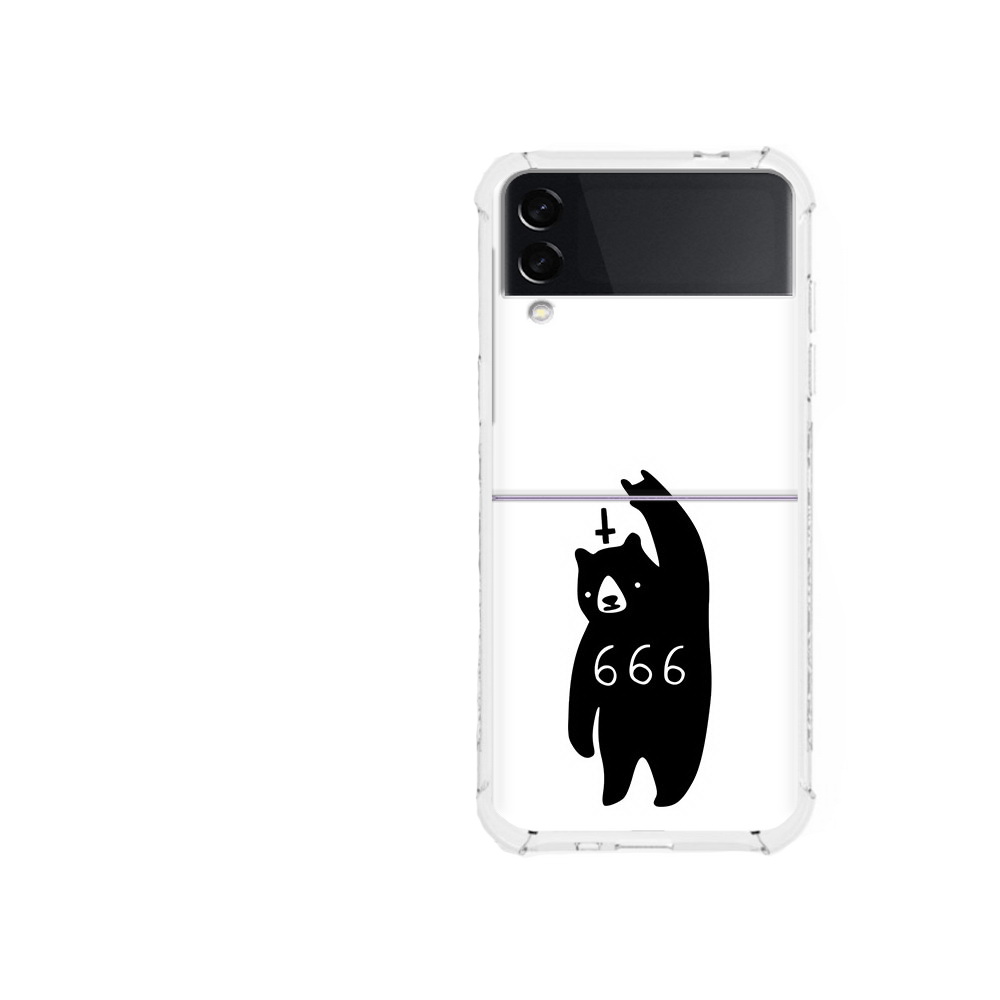 

Чехол MyPads Tocco для Samsung Galaxy Z Flip 3 медведь 666 (PT226934.584.462), Прозрачный, Tocco