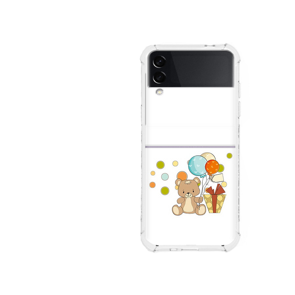 

Чехол MyPads Tocco для Samsung Galaxy Z Flip 3 медвеженок с подарком (PT226934.584.470), Прозрачный, Tocco