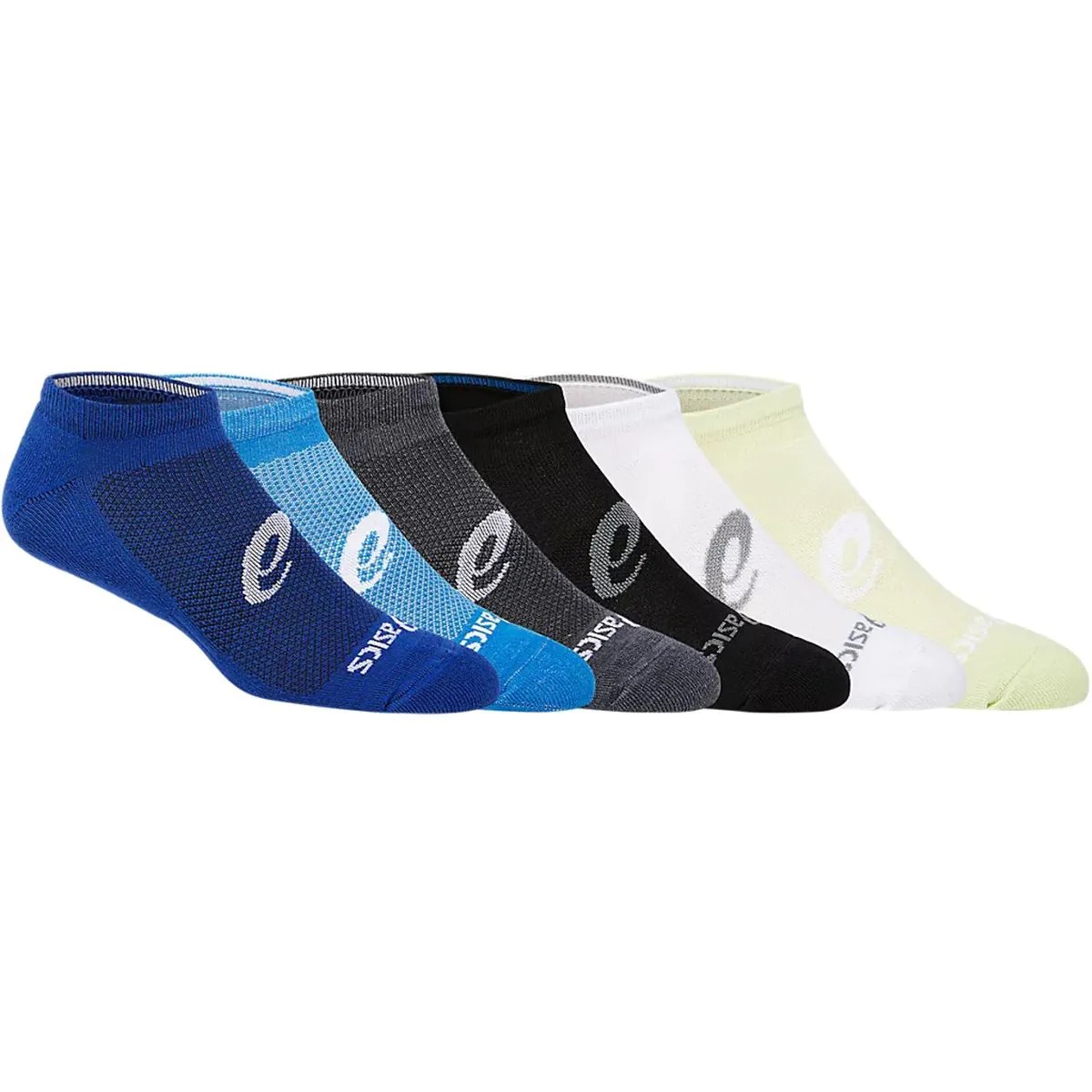 фото Носки унисекс asics 6pack invisible socks синие 39-42 ru