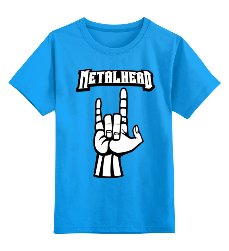

Футболка детская Printio Metalhead цв. голубой р. 140, Metalhead