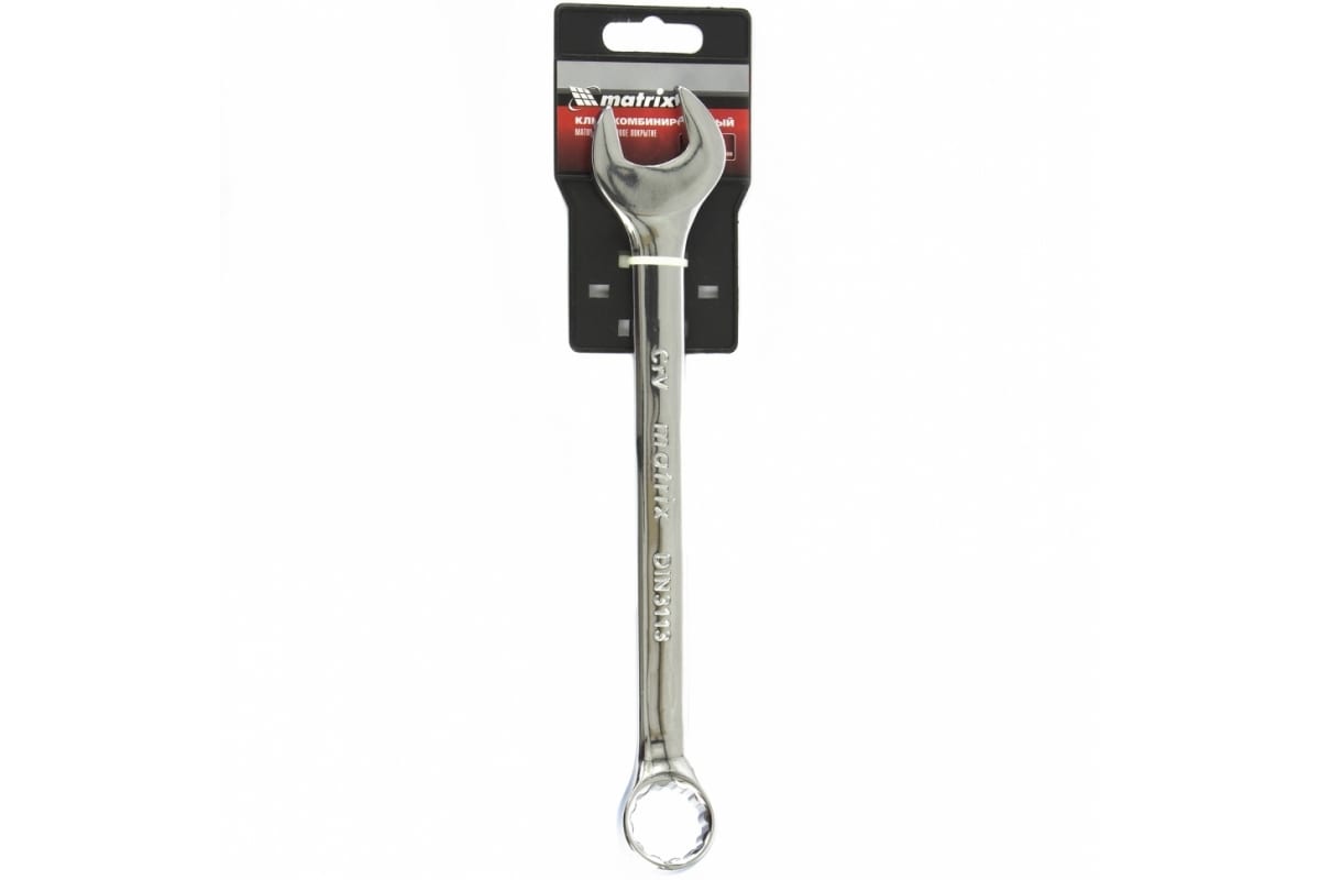 Ключ комбинированный, 25 мм, CrV, полированный хром MATRIX 15170 MATRIX 15170 1шт полированный комбинированный ключ тундра