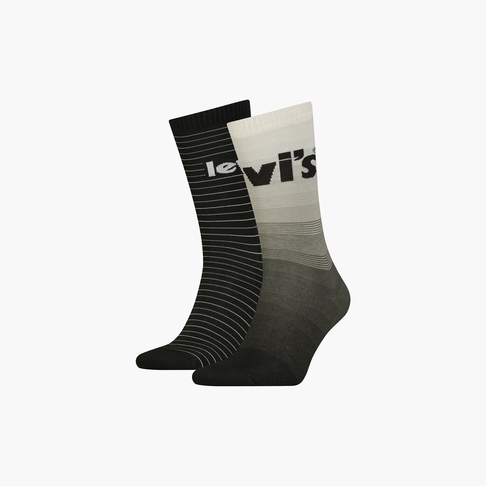 

Носки унисекс Levi's Unisex Logo Ombre Regular Cut 2P Socks разноцветные 42-46 RU, Unisex Logo Ombre Regular Cut 2P Socks