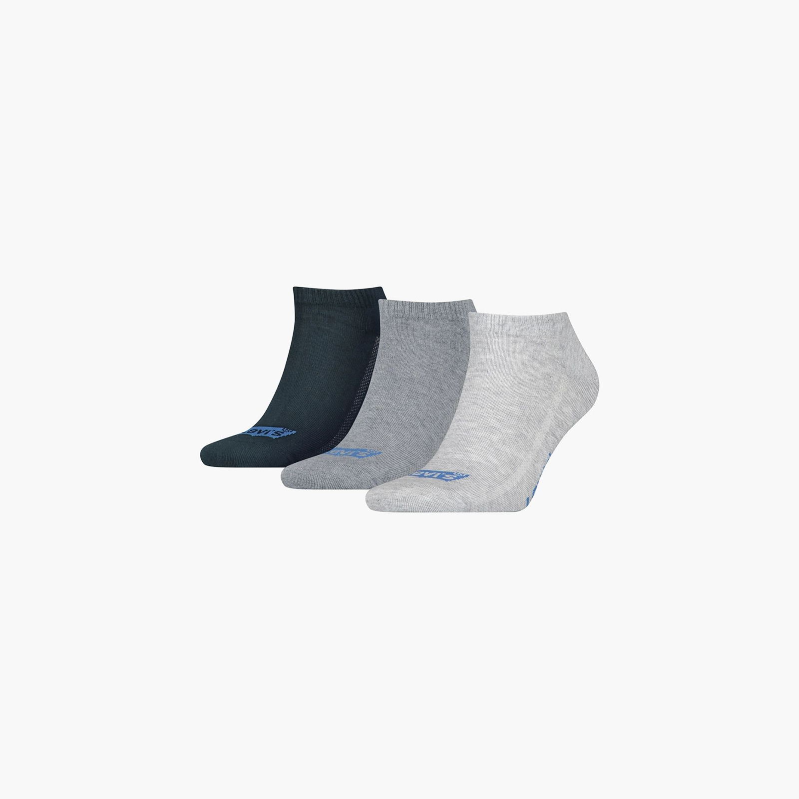 фото Носки унисекс levi's low cut batwing logo 3p socks разноцветные 39-43 ru