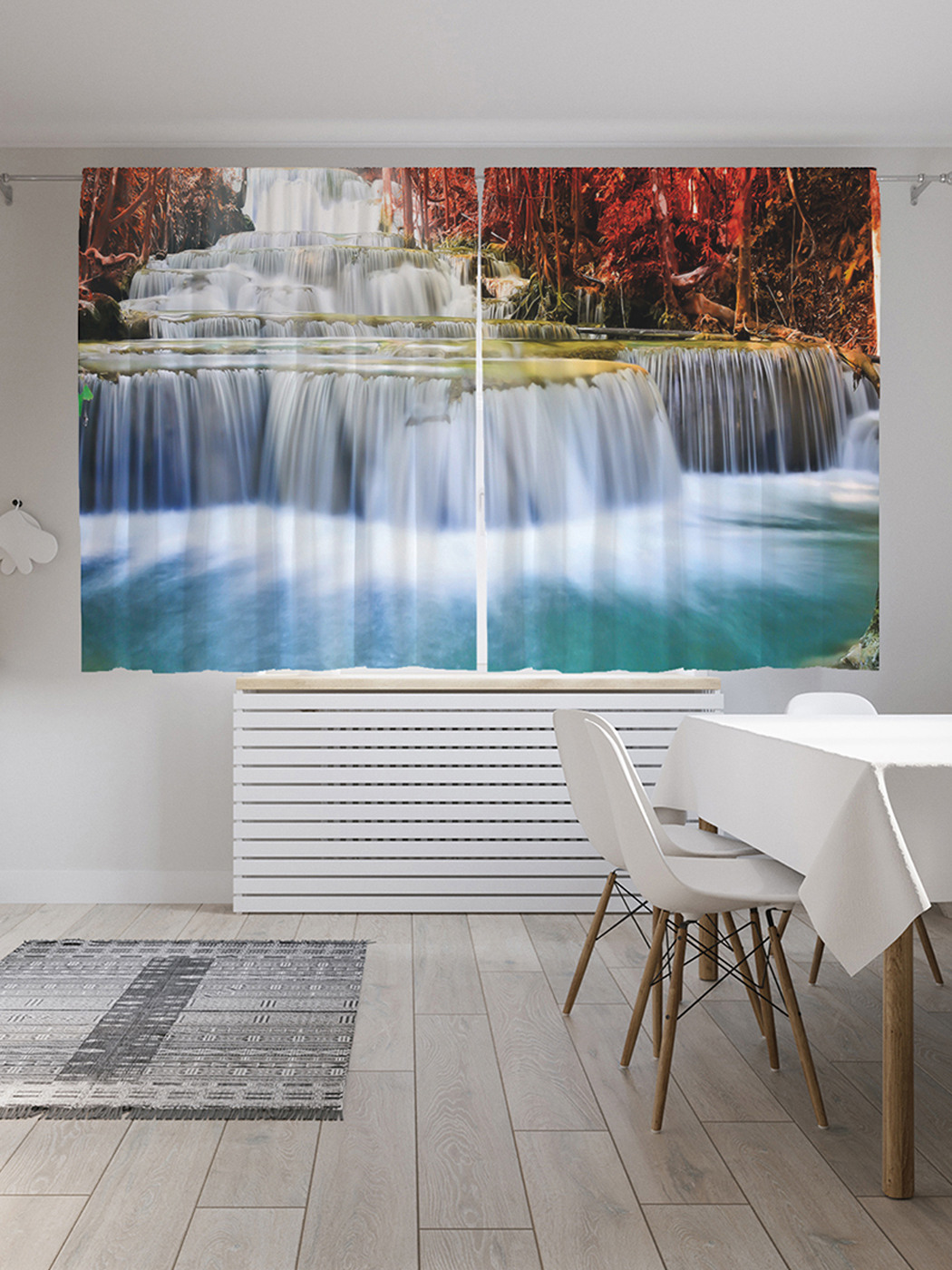 

Шторы JoyArty с фотопечатью "Райское место" из сатена, 290х180 см, Райское место