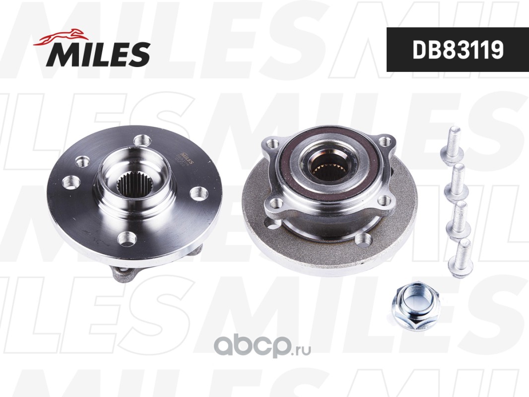 фото Miles db83119 ступица колеса передняя с подшипником mini cooper 06- (skf vkba6634) db83119