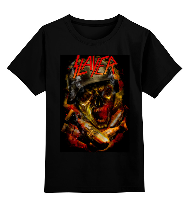 

Футболка детская Printio Slayer thrash metal band цв. черный р. 140, Slayer thrash metal band