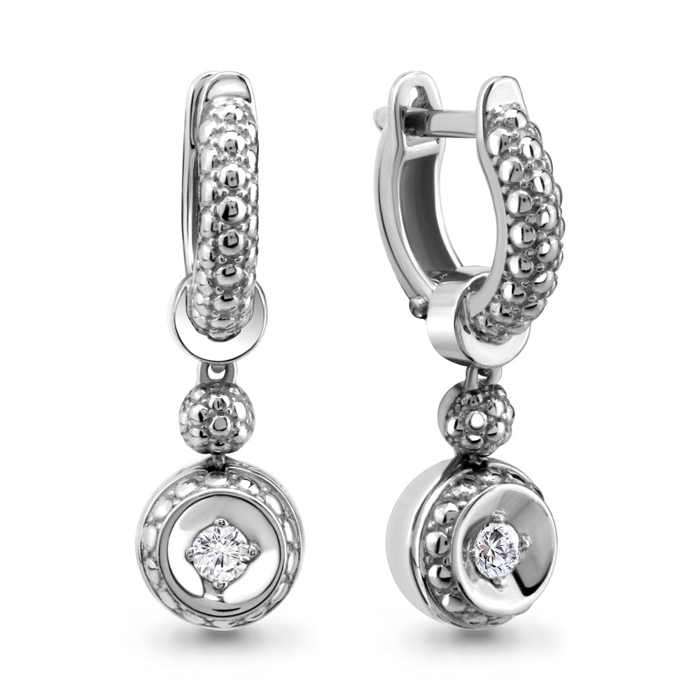 

Серьги трансформеры из серебра с фианитом Aquamarine 46644_925_р, 46644_925_р