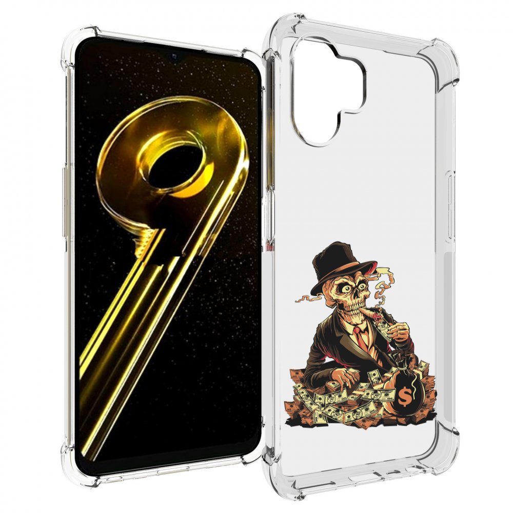 

Чехол бампер MyPads нарисованный череп с сигаретой для Realme 10..., Прозрачный, Tocco