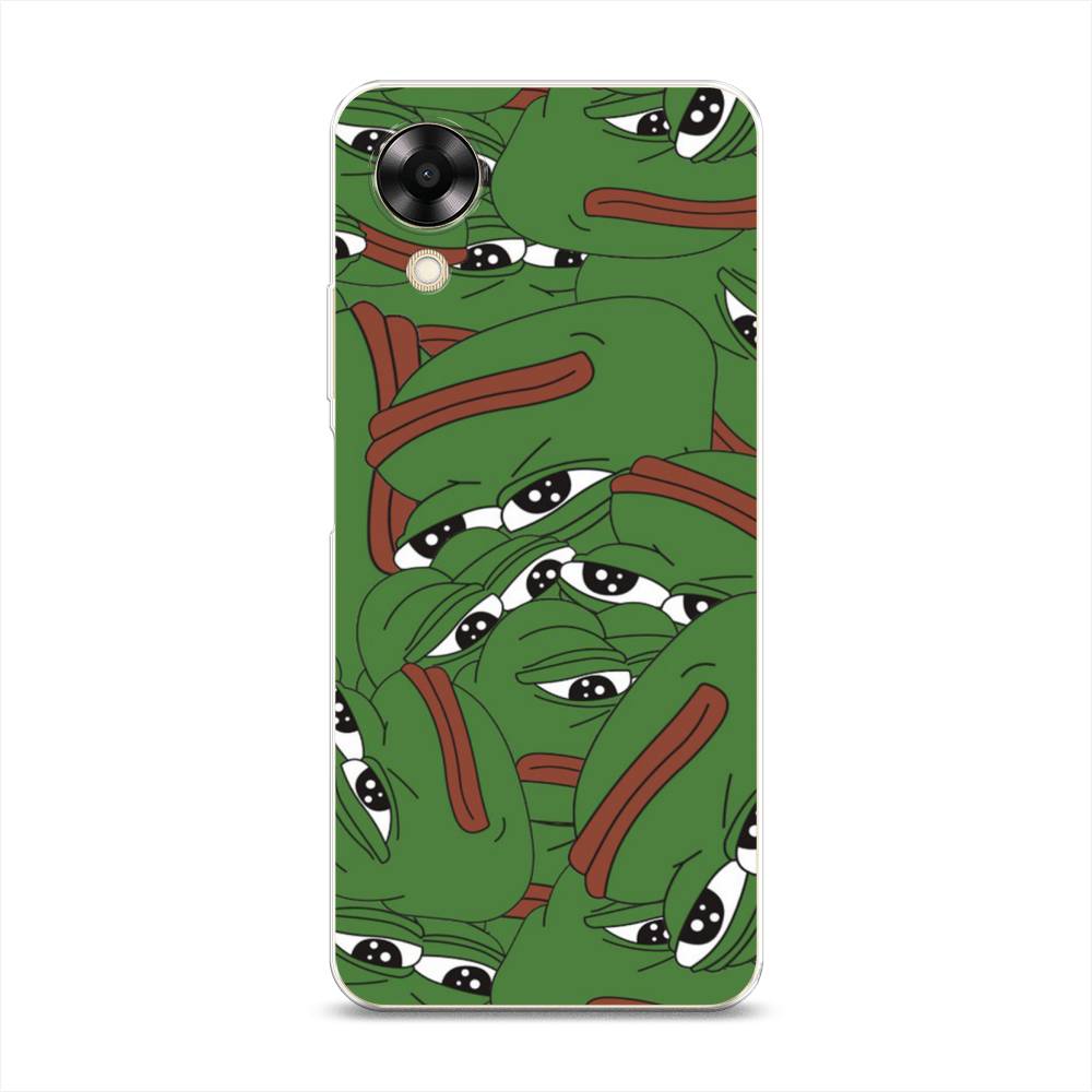 

Чехол Awog на Oppo A17K "Печальный frog", Зеленый;белый, 2512850-9