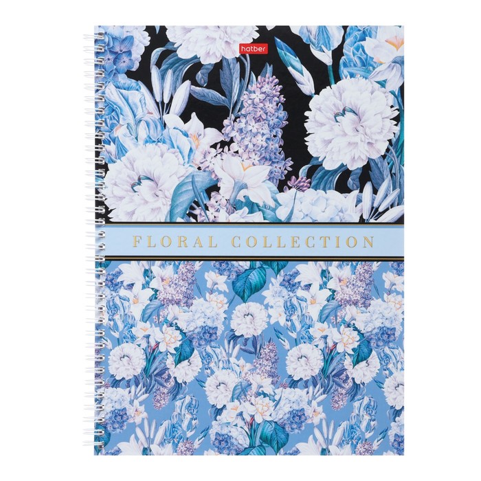 

Колледж-тетрадь Hatber Floral collection А4, 80 л в клетку на гребне, твёрдая обложка
