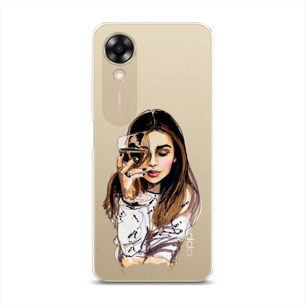 

Чехол Awog на Oppo A17K "Девушка с бокалом", Бежевый;коричневый;белый, 2512850-7