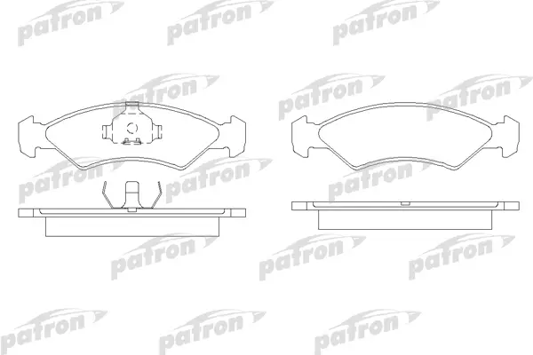 

Колодки тормозные дисковые передн FORD: FIESTA II 83-89, FIESTA фургон 83-89 PATRON PBP365